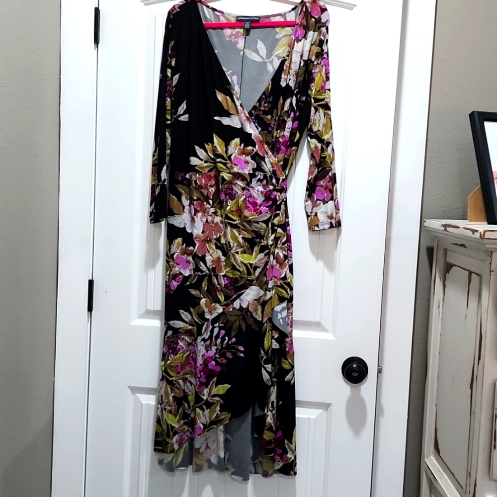 American Living Floral wrap dress